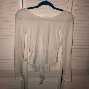 Forever 21 white long sleeve bodysuit